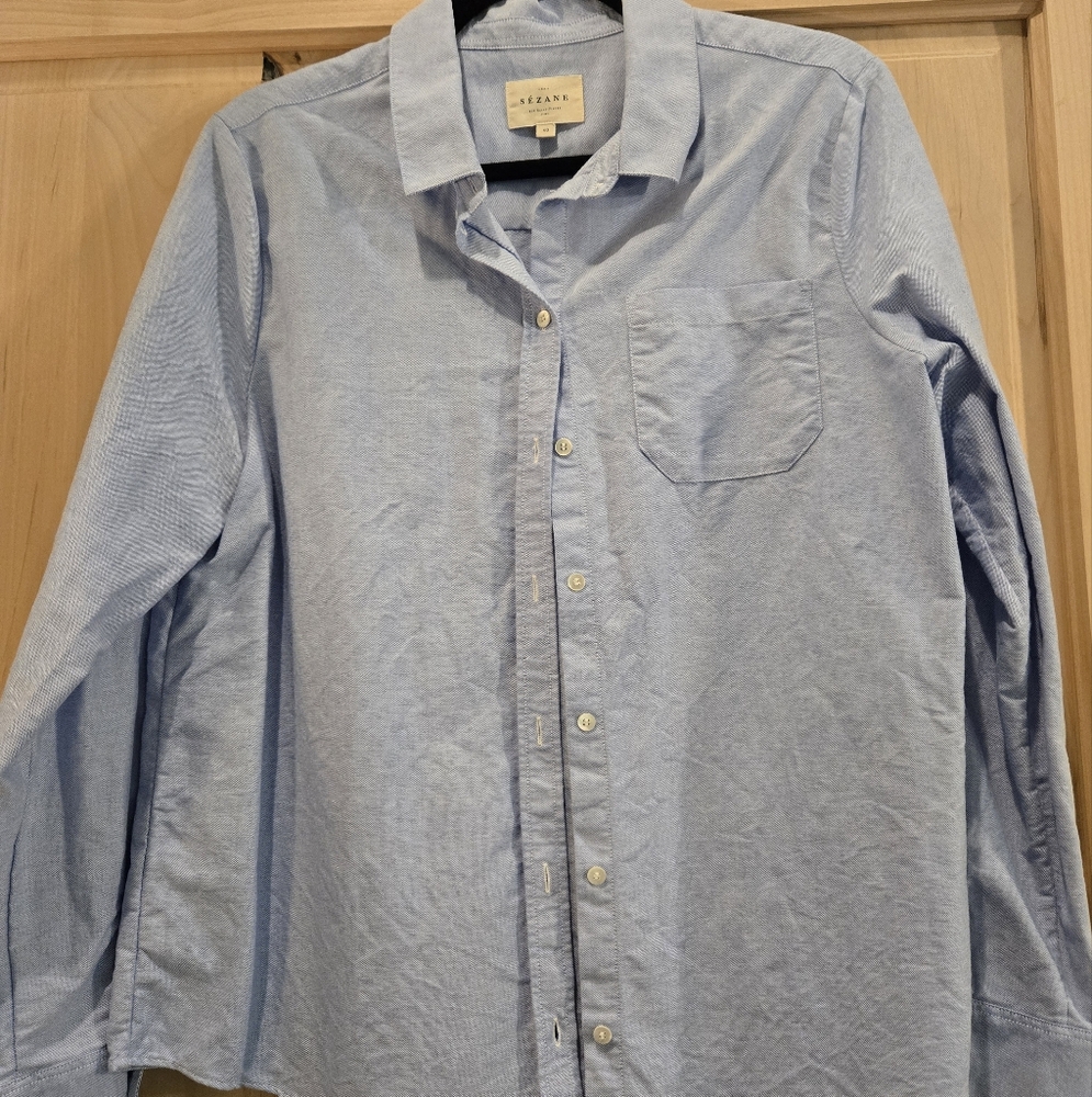 Sezane Tomboy Shirt Blue - Size 8